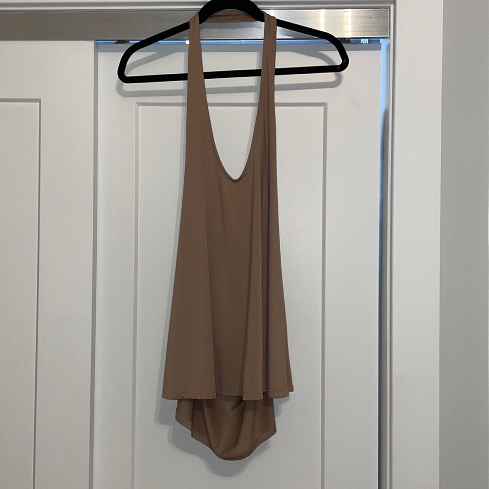 Open Back Satin Halter Top